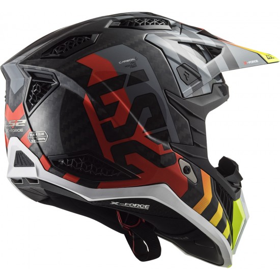 LS2 MX703 X-Force Barrier HV Yellow Red - Micasco.es - Tu tienda de cascos de moto