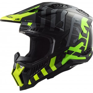 LS2 MX703 X-Force Barrier HV Yellow Green - Micasco.es - Tu tienda de cascos de moto