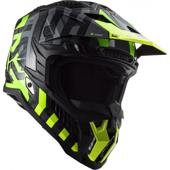 LS2 MX703 X-Force Barrier HV Yellow Green - Micasco.es - Tu tienda de cascos de moto