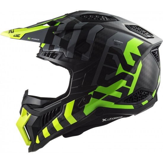 LS2 MX703 X-Force Barrier HV Yellow Green - Micasco.es - Tu tienda de cascos de moto