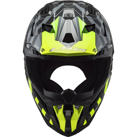 LS2 MX703 X-Force Barrier HV Yellow Green - Micasco.es - Tu tienda de cascos de moto