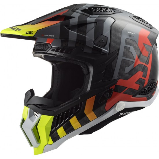 LS2 MX703 X-Force Barrier HV Yellow Red - Micasco.es - Tu tienda de cascos de moto