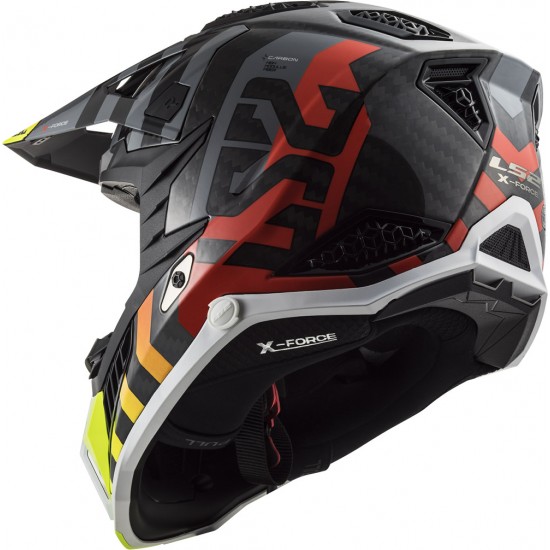 LS2 MX703 X-Force Barrier HV Yellow Red - Micasco.es - Tu tienda de cascos de moto