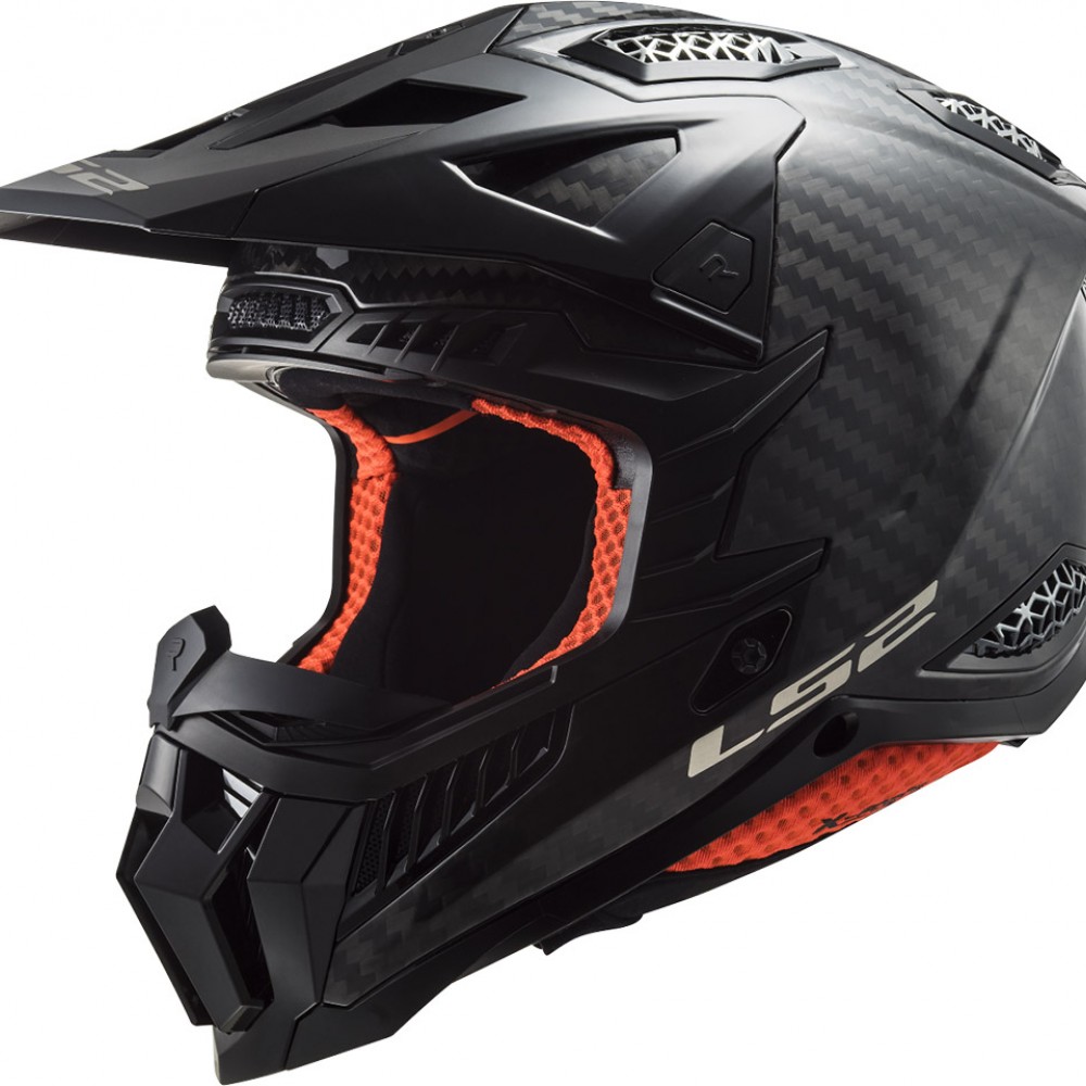 Casco Motocross LS2 FAST II - Nero Opaco, Taglia S, Omologato ECE 22.06