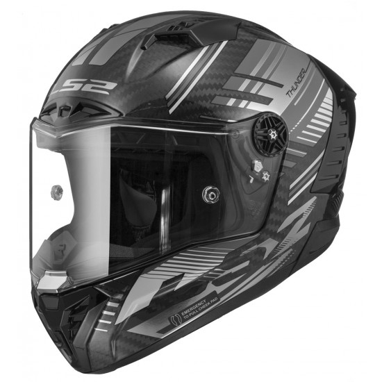 LS2 FF805 THUNDER Carbon Volt Black Grey - Micasco.es - Tu tienda de cascos de moto