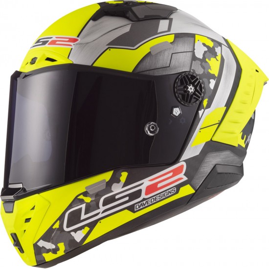 LS2 FF805 THUNDER Carbon SPACE Matt HV Yellow Grey - Micasco.es - Tu tienda de cascos de moto