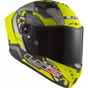 LS2 FF805 THUNDER Carbon SPACE Matt HV Yellow Grey - Micasco.es - Tu tienda de cascos de moto