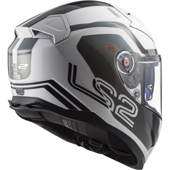 Casco integral LS2 FF811 VECTOR II METRIC White Titanium Silver - Micasco.es - Tu tienda de cascos de moto