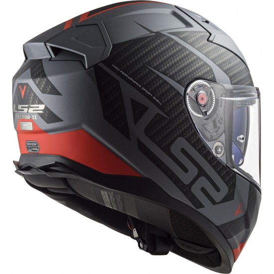 Casco integral LS2 FF811 VECTOR II SPLITTER Matt Titanium Red - Micasco.es - Tu tienda de cascos de moto