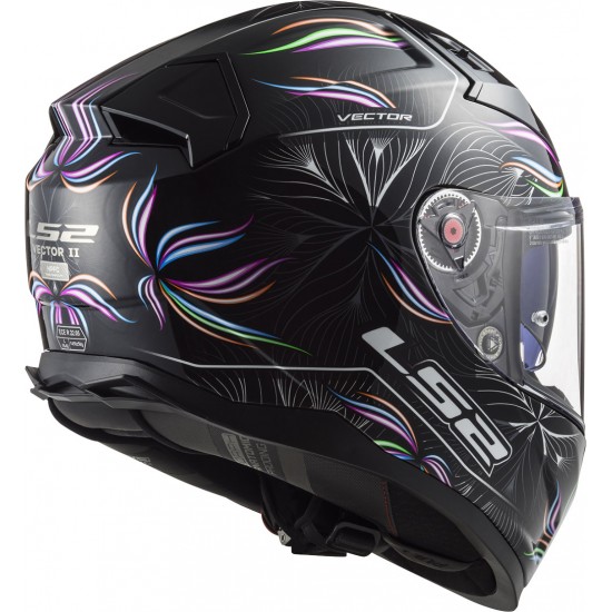 Casco integral LS2 FF811 VECTOR II TROPICAL Black White - Micasco.es - Tu tienda de cascos de moto