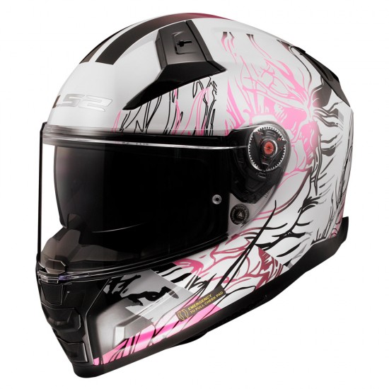 Casco integral LS2 FF811 VECTOR II DARFLO White Pink - Micasco.es - Tu tienda de cascos de moto