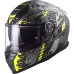 Casco integral LS2 FF811 VECTOR II TECHBOT Matt Titanium HV Yellow - Micasco.es - Tu tienda de cascos de moto