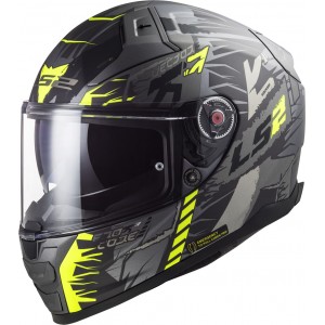 Casco integral LS2 FF811 VECTOR II TECHBOT Matt Titanium HV Yellow - Micasco.es Casco integral LS2 FF811 VECTOR II TECHBOT Matt Titanium HV Yellow - Micasco.es - Tu tienda de cascos de moto
