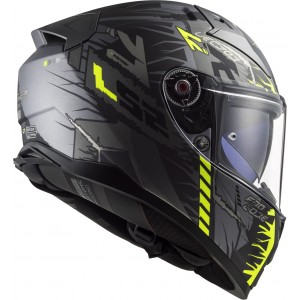 Casco integral LS2 FF811 VECTOR II TECHBOT Matt Titanium HV Yellow - Micasco.es Casco integral LS2 FF811 VECTOR II TECHBOT Matt Titanium HV Yellow - Micasco.es - Tu tienda de cascos de moto