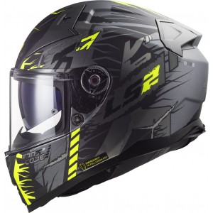 Casco integral LS2 FF811 VECTOR II TECHBOT Matt Titanium HV Yellow - Micasco.es Casco integral LS2 FF811 VECTOR II TECHBOT Matt Titanium HV Yellow - Micasco.es - Tu tienda de cascos de moto
