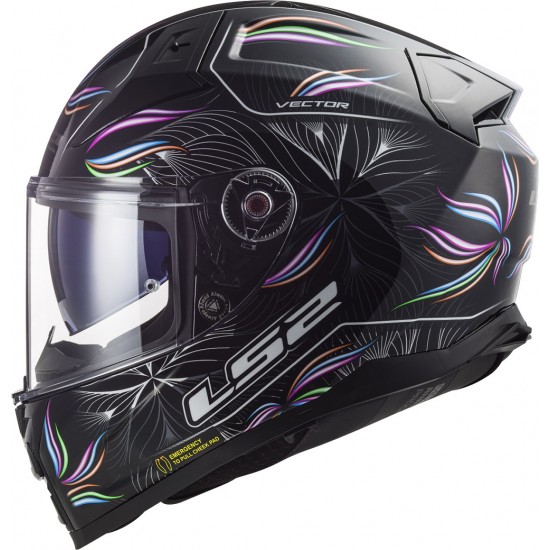 Casco integral LS2 FF811 VECTOR II TROPICAL Black White - Micasco.es - Tu tienda de cascos de moto