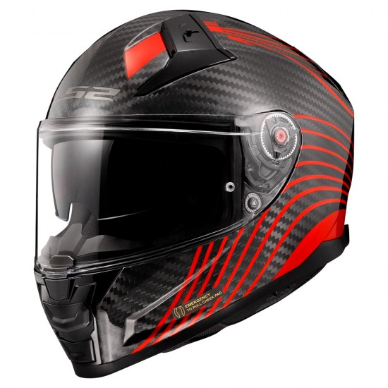 Casco integral LS2 FF811 VECTOR II Carbon FLUX Red - Micasco.es - Tu tienda de cascos de moto