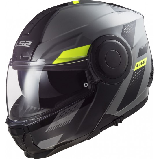 Casco Convertible LS2 FF902 SCOPE MAX Black HV Yellow - Micasco.es - Tu tienda de cascos de moto
