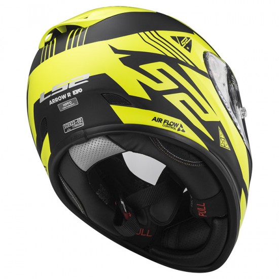 SUPEROFERTA: Casco integral LS2 Helmets FF323 ARROW R EVO NEON Matt Black Gloss H-V Yellow > REGALO: Pantalla ahumada - Micasco.es - Tu tienda de cascos de moto