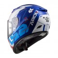 SUPEROFERTA: Casco integral LS2 Helmets FF323 ARROW R EVO TECHNO White Blue > REGALO: Pantalla ahumada