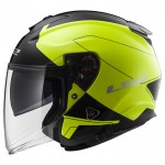 SUPEROFERTA Casco jet LS2 Helmets OF521 INFINITY BEYOND Black H-V Yellow - Micasco.es - Tu tienda de cascos de moto