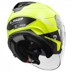 SUPEROFERTA Casco jet LS2 Helmets OF521 INFINITY BEYOND Black H-V Yellow - Micasco.es - Tu tienda de cascos de moto