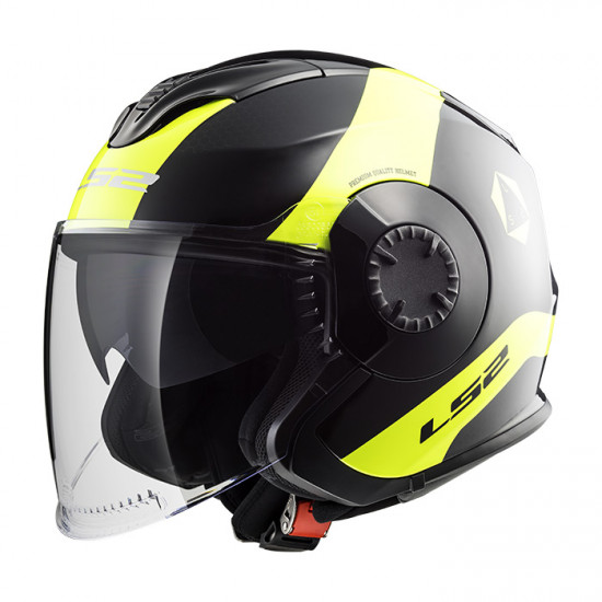 SUPEROFERTA: Casco jet LS2 Helmets OF570 VERSO Technik Black Yellow