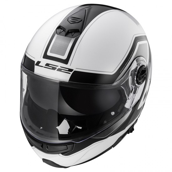 SUPEROFERTA Casco convertible LS2 Helmets FF325 STROBE CIVIK White Black - Micasco.es - Tu tienda de cascos de moto