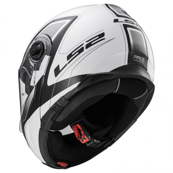 SUPEROFERTA Casco convertible LS2 Helmets FF325 STROBE CIVIK White Black - Micasco.es - Tu tienda de cascos de moto