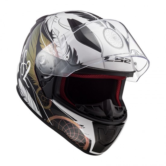 Casco integral LS2 Helmets FF353 RAPID Boho White Black Pink - Micasco.es - Tu tienda de cascos de moto