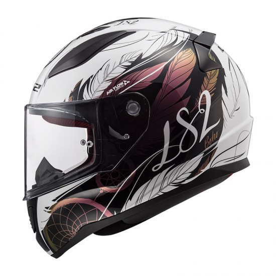 Casco integral LS2 Helmets FF353 RAPID Boho White Black Pink - Micasco.es - Tu tienda de cascos de moto