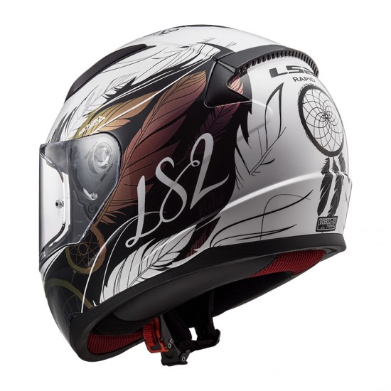 Casco integral LS2 Helmets FF353 RAPID Boho White Black Pink - Micasco.es - Tu tienda de cascos de moto