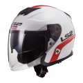 SUPEROFERTA Casco jet LS2 Helmets OF521 INFINITY SMART White Red Blue