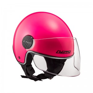 Casco jet LS2 Helmets OF558 SPHERE LUX Solid Fluo Pink - Micasco.es - Tu tienda de cascos de moto