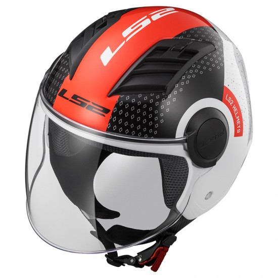 Casco jet LS2 Helmets OF562 AIRFLOW L CONDOR White Black Red - Micasco.es - Tu tienda de cascos de moto