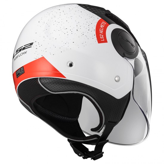 Casco jet LS2 Helmets OF562 AIRFLOW L CONDOR White Black Red - Micasco.es - Tu tienda de cascos de moto