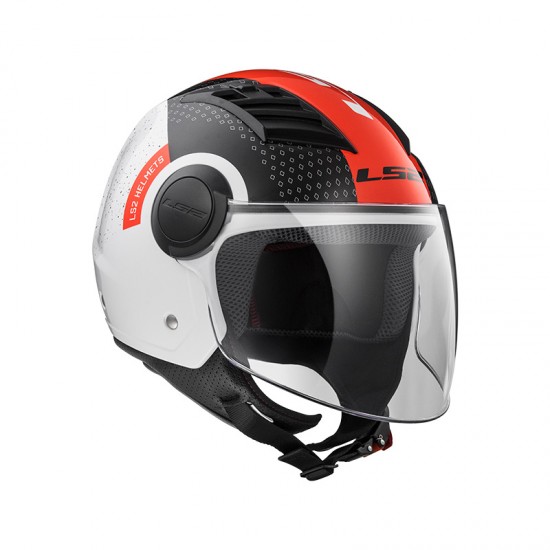 Casco jet LS2 Helmets OF562 AIRFLOW L CONDOR White Black Red - Micasco.es - Tu tienda de cascos de moto