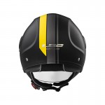 Casco jet LS2 Helmets OF562 AIRFLOW L METROPOLIS Matt Black Yellow - Micasco.es - Tu tienda de cascos de moto