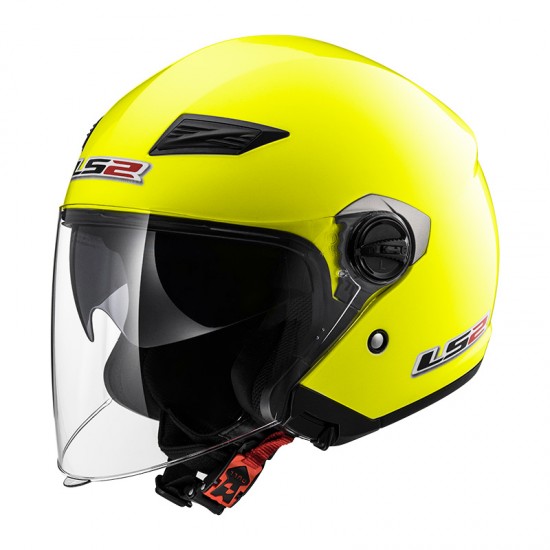 Casco jet LS2 Helmets OF569 TRACK SOLID H-V Yellow