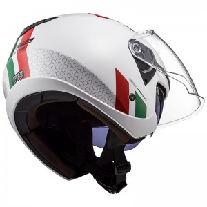 Casco jet LS2 OF573 TWISTER II Combo White Green Red - Micasco.es - Tu tienda de cascos de moto