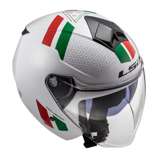 Casco jet LS2 OF573 TWISTER II Combo White Green Red - Micasco.es Casco jet LS2 OF573 TWISTER II Combo White Green Red - Micasco.es - Tu tienda de cascos de moto