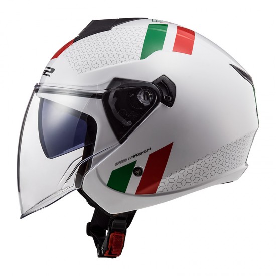 Casco jet LS2 OF573 TWISTER II Combo White Green Red - Micasco.es Casco jet LS2 OF573 TWISTER II Combo White Green Red - Micasco.es - Tu tienda de cascos de moto