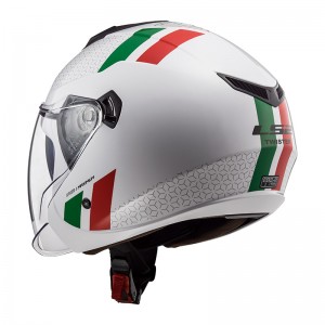 Casco jet LS2 OF573 TWISTER II Combo White Green Red - Micasco.es - Tu tienda de cascos de moto