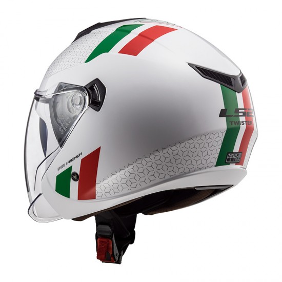 Casco jet LS2 OF573 TWISTER II Combo White Green Red - Micasco.es Casco jet LS2 OF573 TWISTER II Combo White Green Red - Micasco.es - Tu tienda de cascos de moto