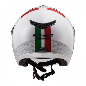 Casco jet LS2 OF573 TWISTER II Combo White Green Red - Micasco.es - Tu tienda de cascos de moto
