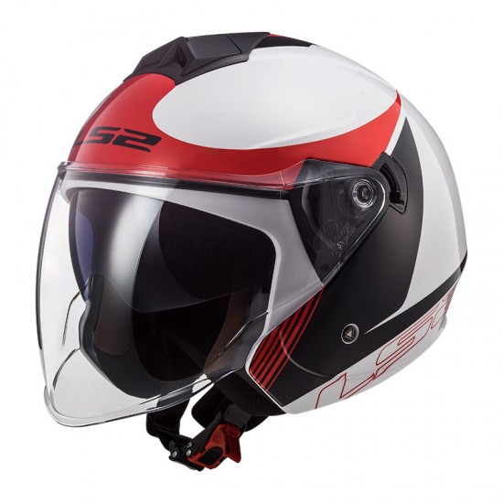 Casco jet LS2 OF573 TWISTER II Plane White Black Red - Micasco.es Casco jet LS2 OF573 TWISTER II Plane White Black Red - Micasco.es - Tu tienda de cascos de moto