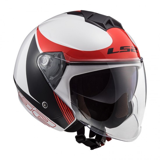 Casco jet LS2 OF573 TWISTER II Plane White Black Red - Micasco.es Casco jet LS2 OF573 TWISTER II Plane White Black Red - Micasco.es - Tu tienda de cascos de moto