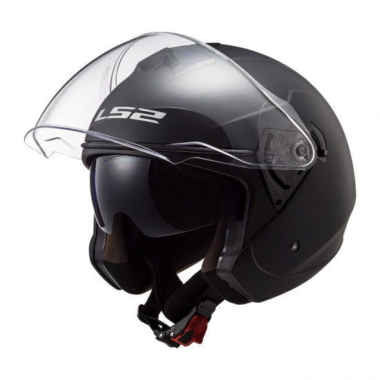 Casco jet LS2 OF573 TWISTER II Solid Matt Black - Micasco.es - Tu tienda de cascos de moto