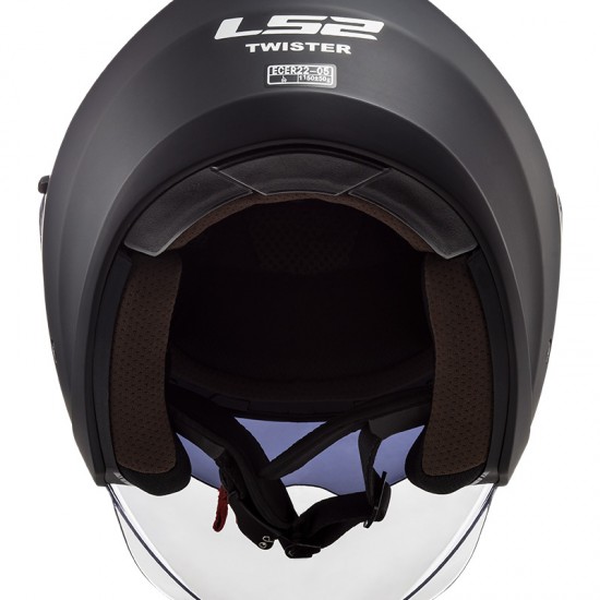 Casco jet LS2 OF573 TWISTER II Solid Matt Black - Micasco.es - Tu tienda de cascos de moto