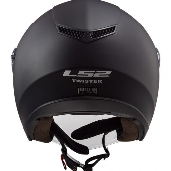 Casco jet LS2 OF573 TWISTER II Solid Matt Black - Micasco.es - Tu tienda de cascos de moto